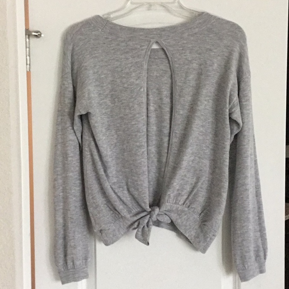 Aerie Cropped Open-Back Sweater SML NWT